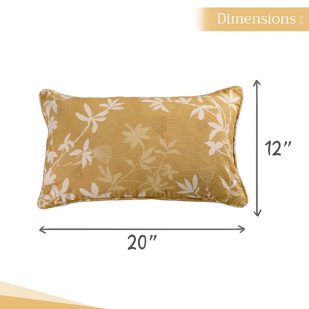 Decorative Throw Pillow Cover -Louxor -Dark Beige -20" x 12"