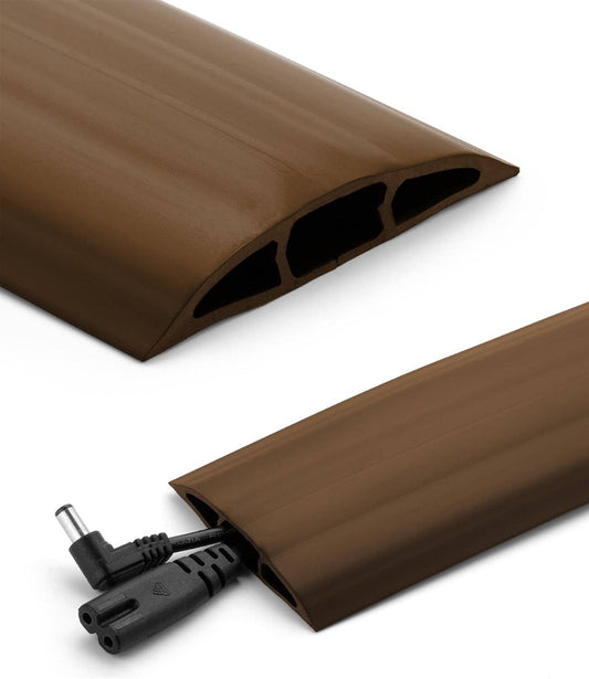 Bates- Floor Cord Cover, 6ft Cable Cover, Brown