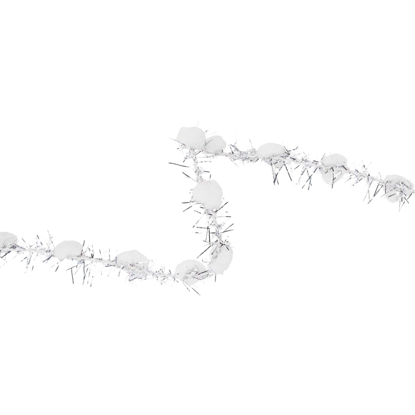 3/8" Tinsel Pom-Pom | White | 10 Yard Roll