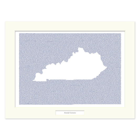 Kentucky's Constitution Matted Print