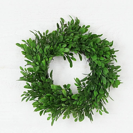31782-9in(3.5)Wreath-Evergreen Boxwood