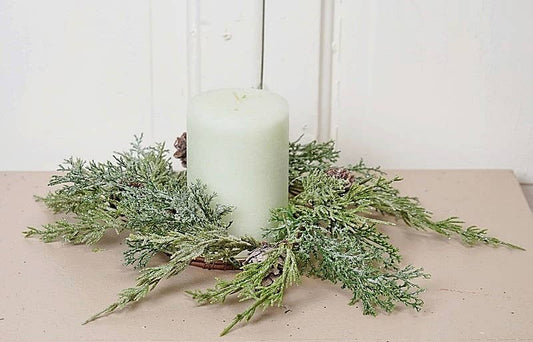 ISb75333- 3.5in Icy Sparkled Cedar Ring