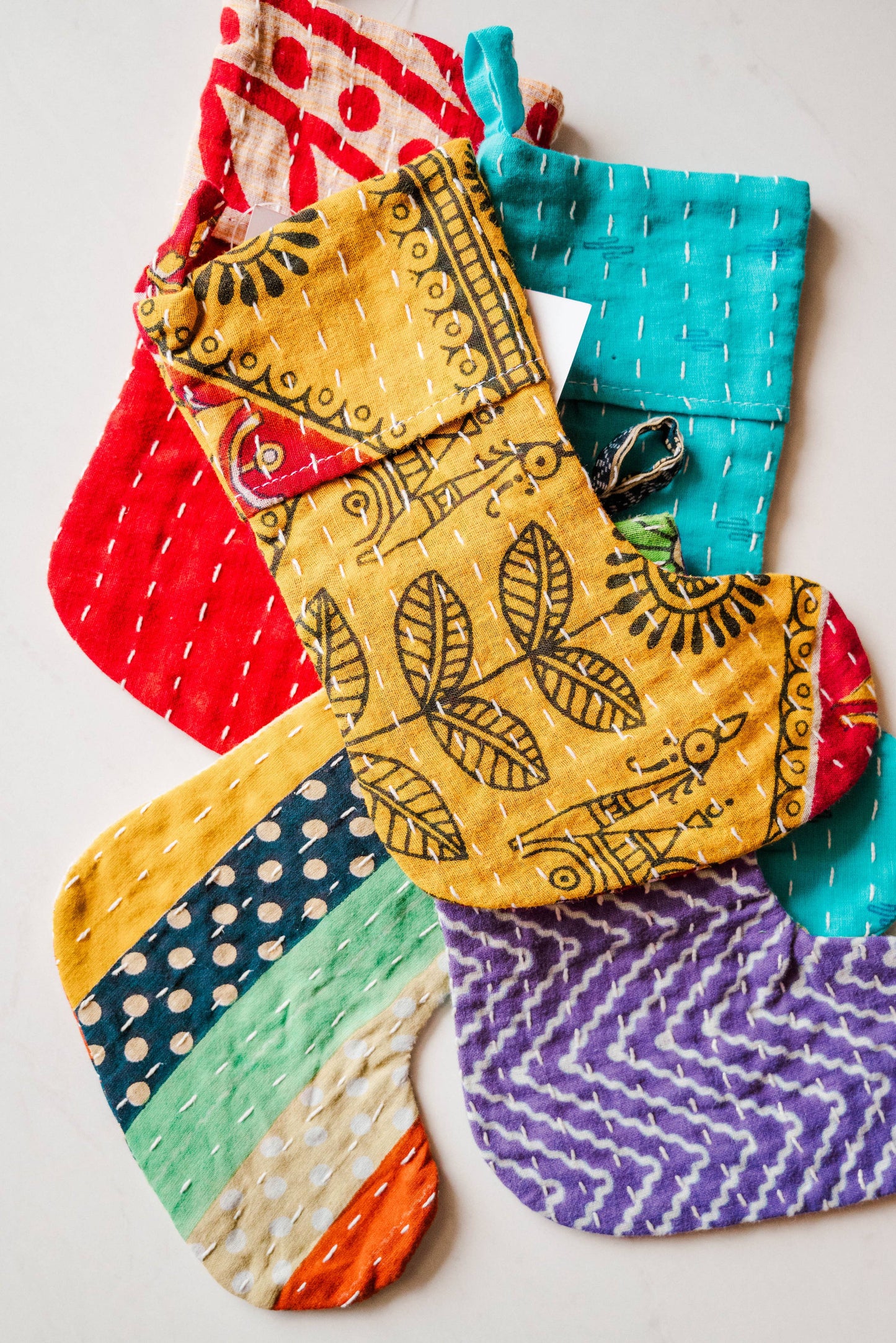 Mini Kantha Stocking