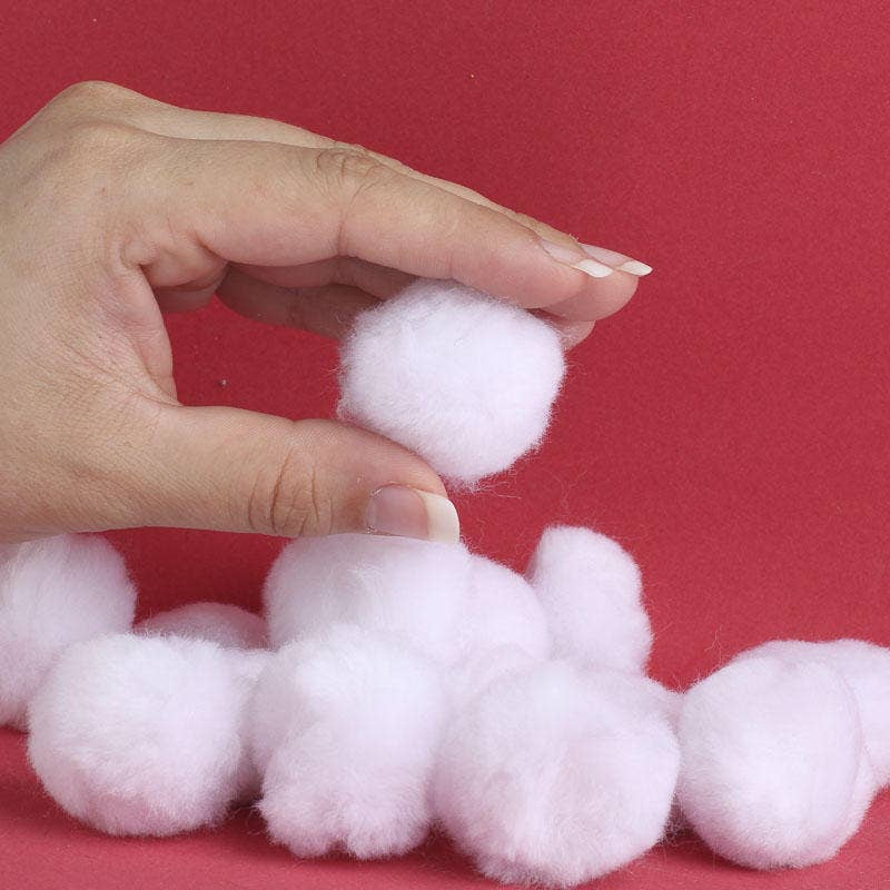 Pack of 15 Fluffy 1-1/2-inch Pom Poms - Select Color