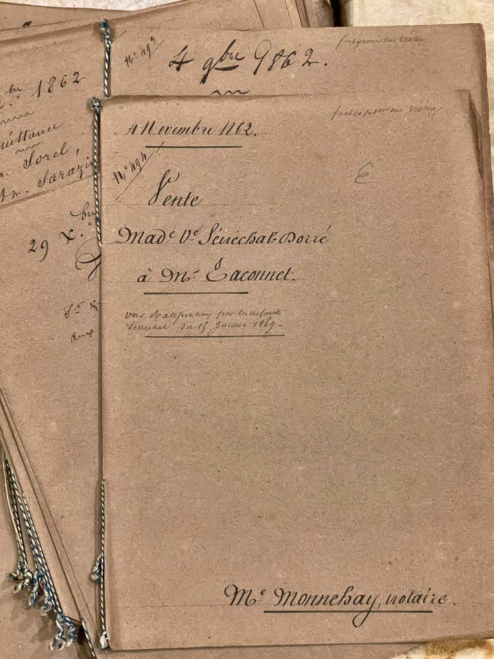 Antique 1860's French Calligraphy Pages