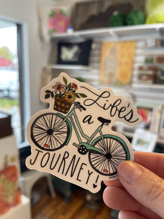 Life’s a Journey Bicycle  Sticker