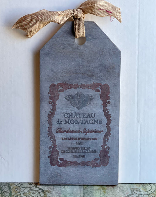Double sided wooden tag