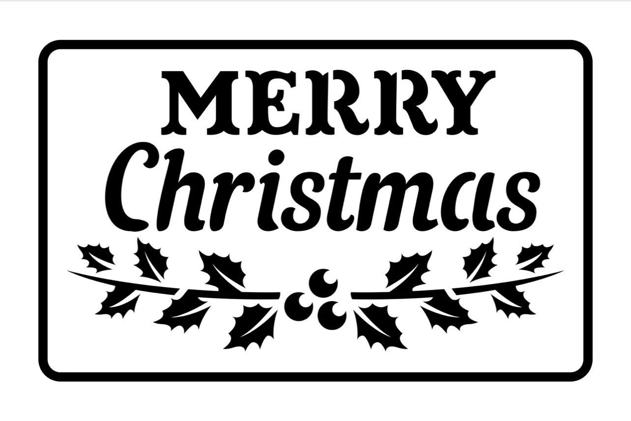 Merry Christmas JRV Stencil
